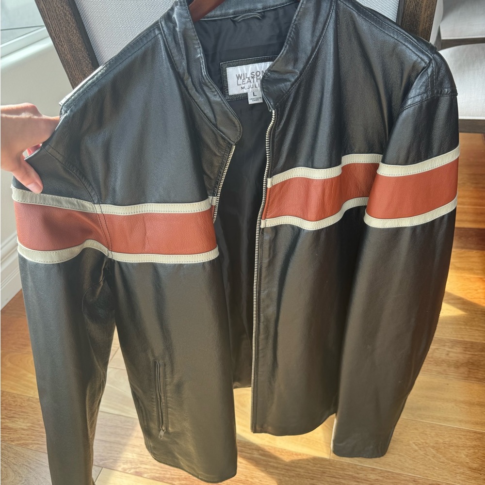 Men’s leather jacket. Wilson leather size L. Vintage leather bomber jacket look